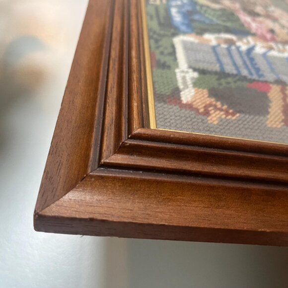 Vtg Needlepoint, Last Supper (Leonardo da Vinci) Framed-Penelope S355-Religious - Picture 6 of 10